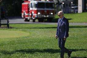 President Biden Departs White House