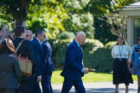 President Biden Departs White House For Wisconsin