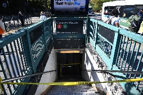 MTA Subway Train Conductor Stabbed Inside Utica Avenue Subway Station In Crown Heights Section Of Brooklyn New York