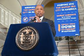 News Conference At City Hall With Mayor Eric Adams And Maria Torres-Springer After Sheena Wright Resignation