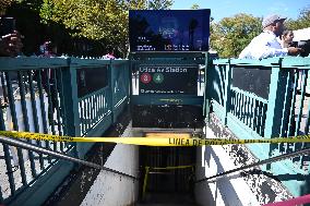 MTA Subway Train Conductor Stabbed Inside Utica Avenue Subway Station In Crown Heights Section Of Brooklyn New York