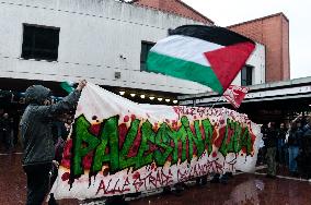 Rome Pro-Palestine March Against Cybertech Europe At Eur