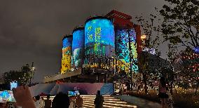 Industrial Ruins Night View in Shanghai