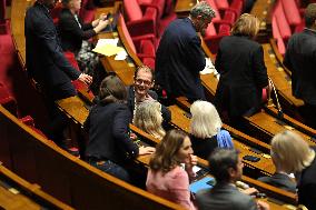 Parliamentary Session Debate On A Vote On No Confidence Motion - Paris