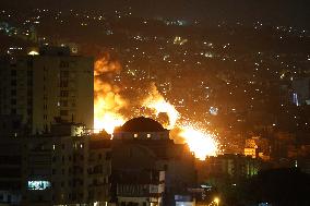 Blasts seen in Dahiyeh as Israel strikes Beirut