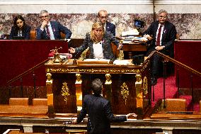 Debate And Vote On The Motion Of Censure At The National Assembly, In Paris