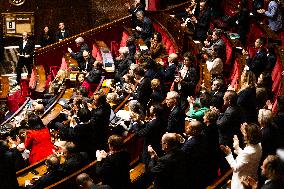 Debate And Vote On The Motion Of Censure At The National Assembly, In Paris