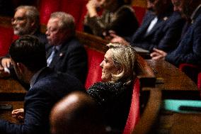 Debate And Vote On The Motion Of Censure At The National Assembly, In Paris