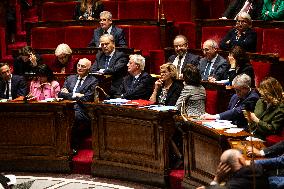 Debate And Vote On The Motion Of Censure At The National Assembly, In Paris