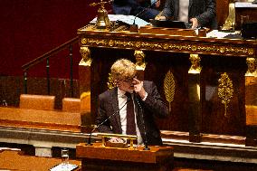 Debate And Vote On The Motion Of Censure At The National Assembly, In Paris