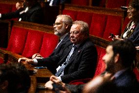 Debate And Vote On The Motion Of Censure At The National Assembly, In Paris