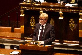 Debate And Vote On The Motion Of Censure At The National Assembly, In Paris