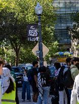 Students at George Washington University mark one year of war in Gaza