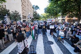 Students at George Washington University mark one year of war in Gaza