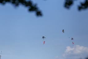 Nepal Army Fires Cannons, Rounds On Air, Hoist Flag As Part Of Grand Rehearsal For Phulpati, Part Of Dashain Celebration