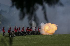 Nepal Army Fires Cannons, Rounds On Air, Hoist Flag As Part Of Grand Rehearsal For Phulpati, Part Of Dashain Celebration