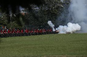 Nepal Army Fires Cannons, Rounds On Air, Hoist Flag As Part Of Grand Rehearsal For Phulpati, Part Of Dashain Celebration