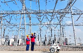 A Intelligent Robot Inspects The Substation in Chuzhou