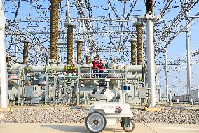 A Intelligent Robot Inspects The Substation in Chuzhou