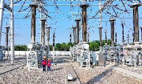 A Intelligent Robot Inspects The Substation in Chuzhou