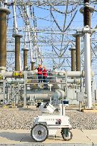 A Intelligent Robot Inspects The Substation in Chuzhou