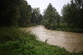 Grand Morin River during Kirk Storm - Pommeuse