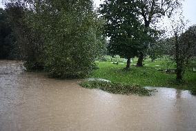 Grand Morin River during Kirk Storm - Pommeuse