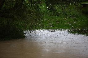 Grand Morin River during Kirk Storm - Pommeuse