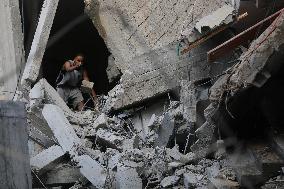 Israeli Bombardment In Bureij Refugee Camp - Gaza