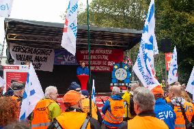 EVG Transportation Union Rally Against Federal Transportation Minister;s Decsion In Duisburg