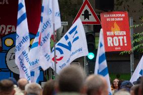 EVG Transportation Union Rally Against Federal Transportation Minister;s Decsion In Duisburg