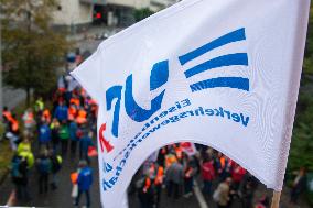 EVG Transportation Union Rally Against Federal Transportation Minister;s Decsion In Duisburg