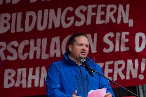 EVG Transportation Union Rally Against Federal Transportation Minister;s Decsion In Duisburg