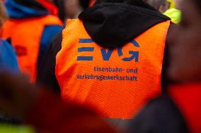 EVG Transportation Union Rally Against Federal Transportation Minister;s Decsion In Duisburg