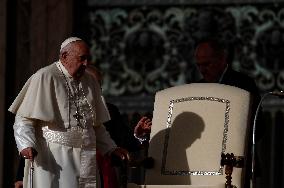 Pope Francis Holds His Weekly General Audience In St. Peter's Square, At The Vatican