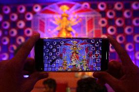 Durga Puja Festival Celebration In India.