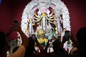 Durga Puja Festival Celebration In India.