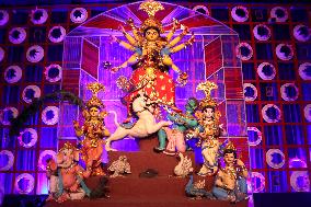 Durga Puja Festival Celebration In India.