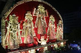 Durga Puja Festival Celebration In India.