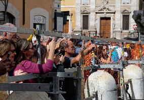 The Access To Fontana Di Trevi Has Been Restricted Due To Extraordinary Restoration Work In Rome