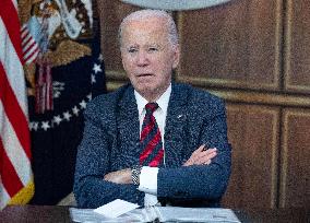 Biden Participates in a Hurricane Briefing