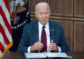 Biden Participates in a Hurricane Briefing