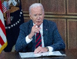 Biden Participates in a Hurricane Briefing