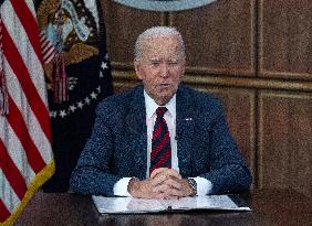 Biden Participates in a Hurricane Briefing