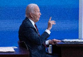 Biden Participates in a Hurricane Briefing