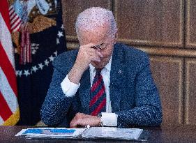 Biden Participates in a Hurricane Briefing