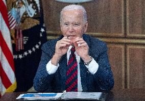 Biden Participates in a Hurricane Briefing