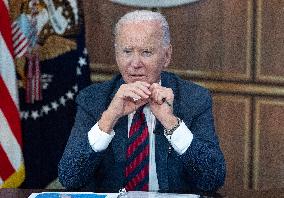 Biden Participates in a Hurricane Briefing