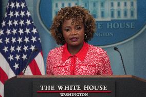 White House Press Secretary Karine Jean Pierre Briefs The Press Corps On Hurricane Milton Preparations