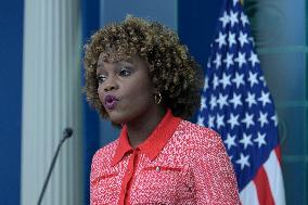 DC: Sec Jean Pierre hold a Hurricane Milton press briefing